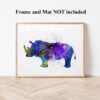 Dignovel Studios Unframed Rino Watercolor illustration Print Nursery Kids Print Fantasy Animal print N246 Watercolor Art Print Wall Art Poster Home Decor Hanging DN246 - Image 4