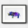 Dignovel Studios Unframed Rino Watercolor illustration Print Nursery Kids Print Fantasy Animal print N246 Watercolor Art Print Wall Art Poster Home Decor Hanging DN246 - Image 6