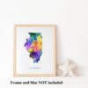 Dignovel Studios Unframed Illinois State Map United States Map N250 Watercolor Art Print Wall Art Poster Home Decor Hanging DN250 - Image 3