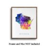Dignovel Studios Unframed Wisconsin State Map United States Map Education N254 Watercolor Art Print Wall Art Poster Home Decor Hanging DN254 - Image 5