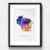 Dignovel Studios Unframed Wisconsin State Map United States Map Education N254 Watercolor Art Print Wall Art Poster Home Decor Hanging DN254 - Image 6