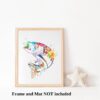 Dignovel Studios Unframed Bass Fish Animal Poster Sea life Print Home Decor Kids Room Fishing N256 Watercolor Art Print Wall Art Poster Home Decor Hanging DN256 - Image 3