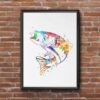 Dignovel Studios Unframed Bass Fish Animal Poster Sea life Print Home Decor Kids Room Fishing N256 Watercolor Art Print Wall Art Poster Home Decor Hanging DN256 - Image 7
