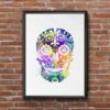 Dignovel Studios Unframed Sugar skull day of the dead watercolor illustration Print Poster Home Decor Kids N257 Watercolor Art Print Wall Art Poster Home Decor Hanging DN257 - Image 7