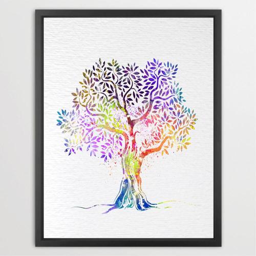 Dignovel Studios Unframed Tree Nature Love Poster Boy room Girl Room Decor Nursery Print Mothers day N260 Watercolor Art Print Wall Art Poster Home Decor Hanging DN260