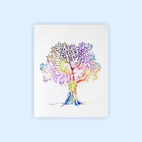 Dignovel Studios Unframed Tree Nature Love Poster Boy room Girl Room Decor Nursery Print Mothers day N260 Watercolor Art Print Wall Art Poster Home Decor Hanging DN260 - Image 2