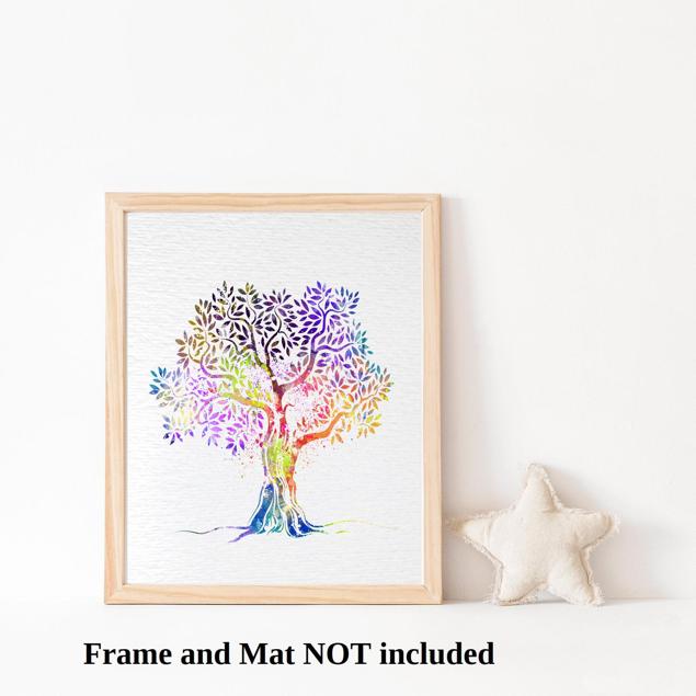 Dignovel Studios Unframed Tree Nature Love Poster Boy room Girl Room Decor Nursery Print Mothers day N260 Watercolor Art Print Wall Art Poster Home Decor Hanging DN260 - Image 3