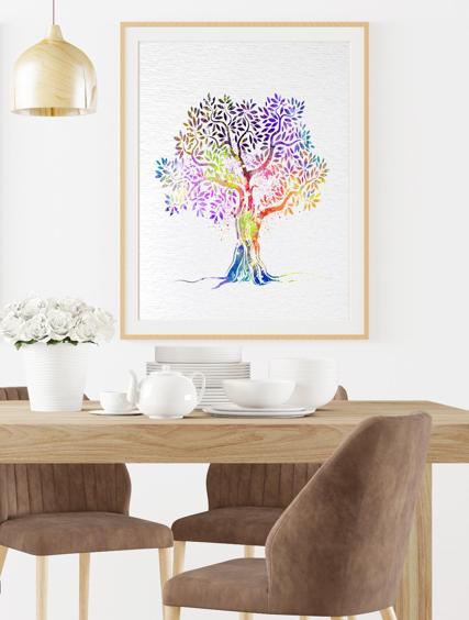 Dignovel Studios Unframed Tree Nature Love Poster Boy room Girl Room Decor Nursery Print Mothers day N260 Watercolor Art Print Wall Art Poster Home Decor Hanging DN260 - Image 8