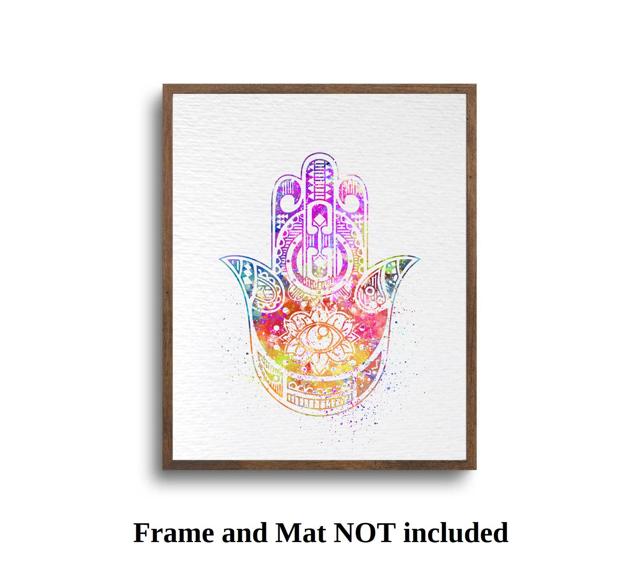 Dignovel Studios Unframed Hamsa Hand Pink Poster Nursery kids Decor Print Kids N265 Watercolor Art Print Wall Art Poster Home Decor Hanging DN265 - Image 5