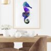 Dignovel Studios Unframed Seahorse Blue Sea life Poster Home Decor Kids Room Nursery N270 Watercolor Art Print Wall Art Poster Home Decor Hanging DN270 - Image 8
