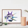 Dignovel Studios Unframed Statue of Liberty Watercolor illustration Print Home decor Poster Giclee N280 Watercolor Art Print Wall Art Poster Home Decor Hanging DN280 - Image 8