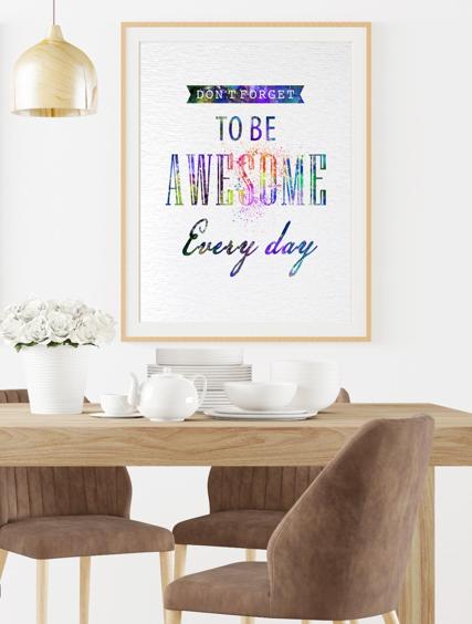 Dignovel Studios Unframed Do not Forget to be Awesome every day Inspirational Quotes N287 Watercolor Art Print Wall Art Poster Home Decor Hanging DN287 - Image 8