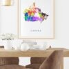 Dignovel Studios Unframed Canada Map World North America N289 Watercolor Art Print Wall Art Poster Home Decor Hanging DN289 - Image 8