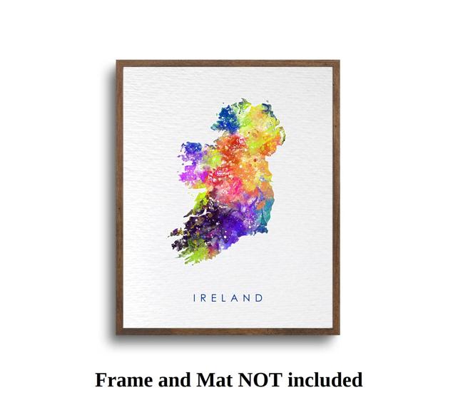 Dignovel Studios Unframed Ireland Map World map Europe N290 Watercolor Art Print Wall Art Poster Home Decor Hanging DN290 - Image 5
