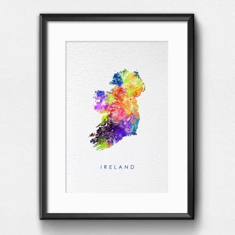 Dignovel Studios Unframed Ireland Map World map Europe N290 Watercolor Art Print Wall Art Poster Home Decor Hanging DN290 - Image 6