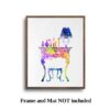 Dignovel Studios Unframed Pinky Room Girls Room Dressing Vanity Desk N291 Watercolor Art Print Wall Art Poster Home Decor Hanging DN291 - Image 5