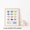 Dignovel Studios Unframed Tea Time Tea Pot Relaxing Home Kitchen Family N312 Watercolor Art Print Wall Art Poster Home Decor Hanging DN312 - Image 3