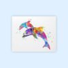 Dignovel Studios Unframed Dolphin Sea Life Watercolor illustration Print Poster Home Decor N322 Watercolor Art Print Wall Art Poster Home Decor Hanging DN322 - Image 2