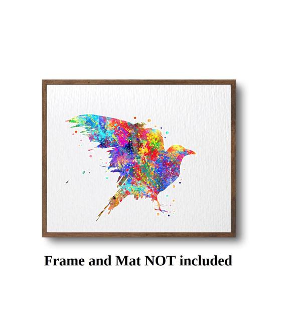 Dignovel Studios Unframed Crow Raven Edgar Allen Poe Nevermore N330 Watercolor Art Print Wall Art Poster Home Decor Hanging DN330 - Image 3