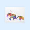 Dignovel Studios Unframed Elephant Family of Two Mother Baby Safari Animal Africa Nature Discovery Wildlife N340 Watercolor Art Print Wall Art Poster Home Decor Hanging DN340 - Image 2