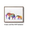 Dignovel Studios Unframed Elephant Family of Two Mother Baby Safari Animal Africa Nature Discovery Wildlife N340 Watercolor Art Print Wall Art Poster Home Decor Hanging DN340 - Image 3