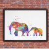 Dignovel Studios Unframed Elephant Family of Two Mother Baby Safari Animal Africa Nature Discovery Wildlife N340 Watercolor Art Print Wall Art Poster Home Decor Hanging DN340 - Image 7