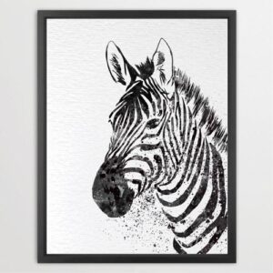Dignovel Studios Unframed Zebra Safari Animal Africa Wildlife Zoo Zoology Education School Kids N367 Watercolor Art Print Wall Art Poster Home Decor Hanging DN367