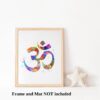 Dignovel Studios Unframed Om Symbol Watercolor illustration Print Yoga relaxation Poster Home Decor Giclee N369 Watercolor Art Print Wall Art Poster Home Decor Hanging DN369 - Image 3