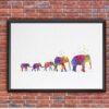 Dignovel Studios Unframed Elephant Family of Five Safari Animal Africa Family Value Love N371 Watercolor Art Print Wall Art Poster Home Decor Hanging DN371 - Image 7