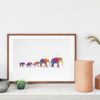 Dignovel Studios Unframed Elephant Family of Five Safari Animal Africa Family Value Love N371 Watercolor Art Print Wall Art Poster Home Decor Hanging DN371 - Image 8