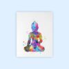 Dignovel Studios Unframed Buddha Yoga Pose Meditation Calm Inspirational Spiritual N377 Watercolor Art Print Wall Art Poster Home Decor Hanging DN377 - Image 2