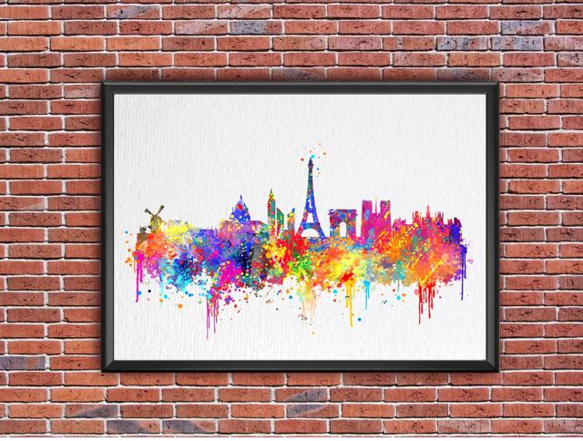 Dignovel Studios Unframed Paris City Skyline France City Landmark Famous Buildings Architecture N390 Watercolor Art Print Wall Art Poster Home Decor Hanging DN390 - Image 7