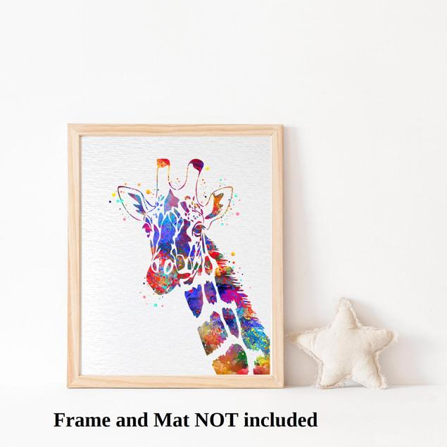 Dignovel Studios Unframed Giraffe Wildlife Animal Nature Watercolor Art Print Wall Art Poster Home Decor Hanging DN421 - Image 3