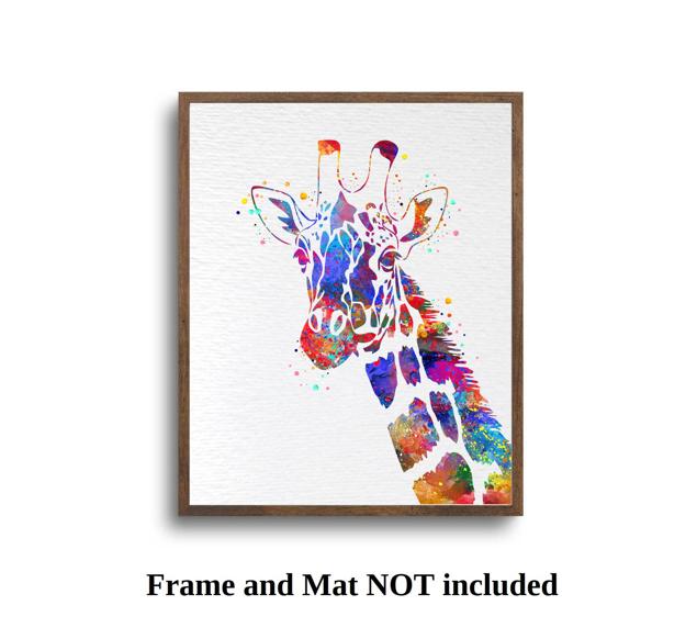 Dignovel Studios Unframed Giraffe Wildlife Animal Nature Watercolor Art Print Wall Art Poster Home Decor Hanging DN421 - Image 5