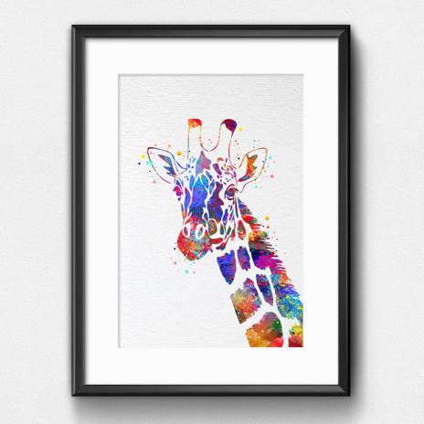 Dignovel Studios Unframed Giraffe Wildlife Animal Nature Watercolor Art Print Wall Art Poster Home Decor Hanging DN421 - Image 6