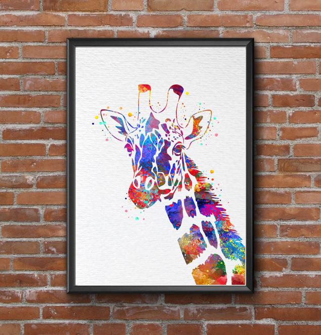 Dignovel Studios Unframed Giraffe Wildlife Animal Nature Watercolor Art Print Wall Art Poster Home Decor Hanging DN421 - Image 7