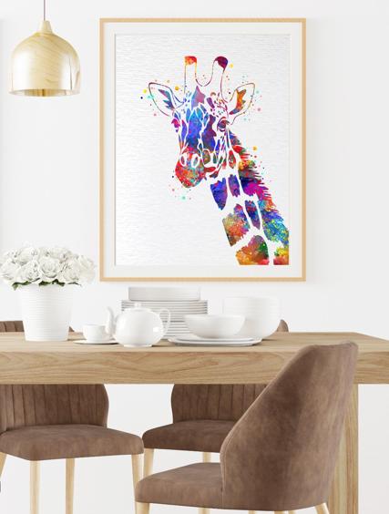 Dignovel Studios Unframed Giraffe Wildlife Animal Nature Watercolor Art Print Wall Art Poster Home Decor Hanging DN421 - Image 8