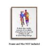 Dignovel Studios Unframed Runner Woman Man Couple Marathon Winner Sports Motivational Inspirational Quote Victory Competition Watercolor Art Print Wall Art Poster Home Decor Hanging DN769 - Image 5