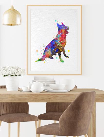 Dignovel Studios Unframed German Shepherd Dog Pet Lover Puppy Dog Household Animal Friend Watercolor Art Print Wall Art Poster Home Decor Hanging DN772 - Image 8