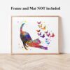 Dignovel Studios Unframed Stretching Cat with Butterflies Household Animal Pet Adorable Cat Watercolor Art Print Wall Art Poster Home Decor Hanging DN774 - Image 4