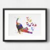Dignovel Studios Unframed Stretching Cat with Butterflies Household Animal Pet Adorable Cat Watercolor Art Print Wall Art Poster Home Decor Hanging DN774 - Image 6