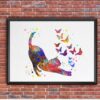 Dignovel Studios Unframed Stretching Cat with Butterflies Household Animal Pet Adorable Cat Watercolor Art Print Wall Art Poster Home Decor Hanging DN774 - Image 7