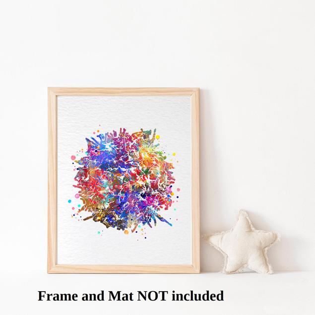 Dignovel Studios Unframed T-Cell Immune Cells Medical Art Science Histology T Cells Biology Art Oncology Immunology Clinic Watercolor Art Print Wall Art Poster Home Decor Hanging DN779 - Image 3