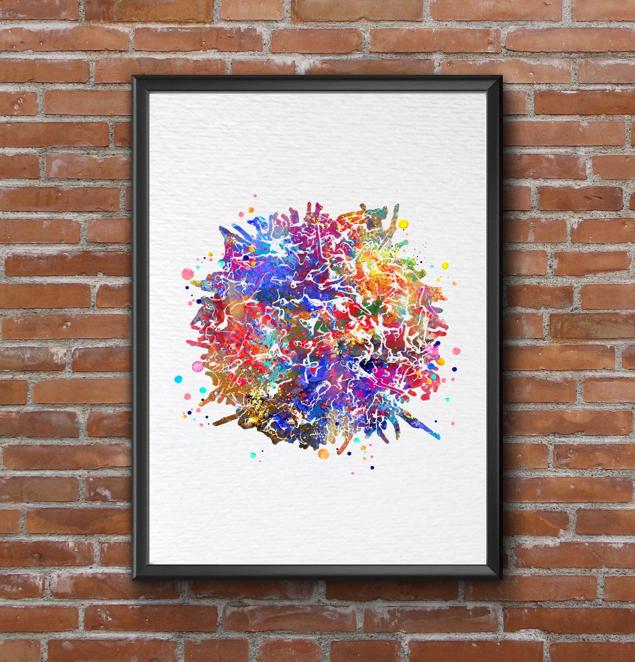 Dignovel Studios Unframed T-Cell Immune Cells Medical Art Science Histology T Cells Biology Art Oncology Immunology Clinic Watercolor Art Print Wall Art Poster Home Decor Hanging DN779 - Image 7
