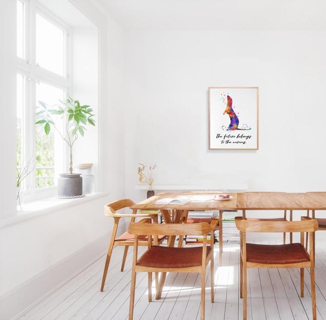 Dignovel Studios Unframed Ferret Household Pet Domestic Animal Pet Inspirational Quote Future Belongs to Curious Watercolor Art Print Wall Art Poster Home Decor Hanging DN780 - Image 4