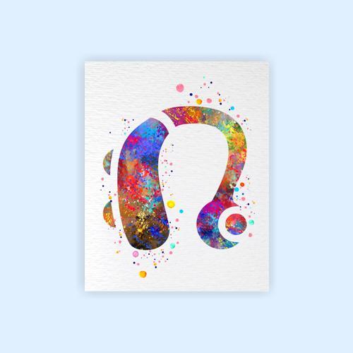 Dignovel Studios Unframed Hearing Aid Implant Audiologist Audiology Art Ear Diagram Clinic Medical Science Watercolor Art Print Wall Art Poster Home Decor Hanging DN792 - Image 2