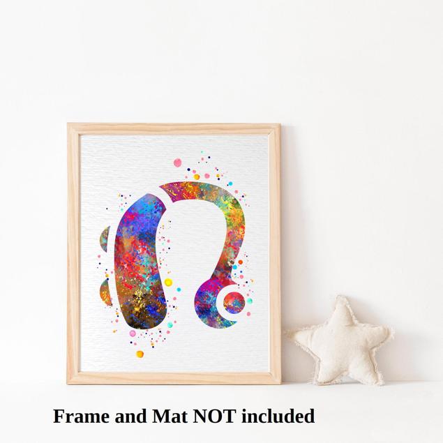 Dignovel Studios Unframed Hearing Aid Implant Audiologist Audiology Art Ear Diagram Clinic Medical Science Watercolor Art Print Wall Art Poster Home Decor Hanging DN792 - Image 3