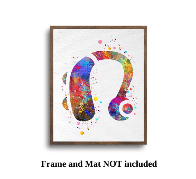 Dignovel Studios Unframed Hearing Aid Implant Audiologist Audiology Art Ear Diagram Clinic Medical Science Watercolor Art Print Wall Art Poster Home Decor Hanging DN792 - Image 5
