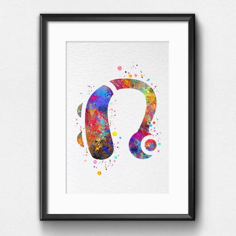 Dignovel Studios Unframed Hearing Aid Implant Audiologist Audiology Art Ear Diagram Clinic Medical Science Watercolor Art Print Wall Art Poster Home Decor Hanging DN792 - Image 6