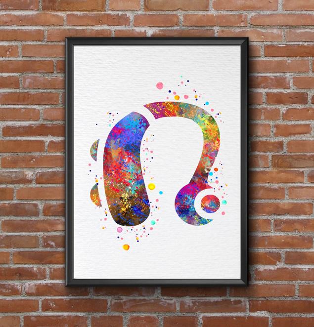 Dignovel Studios Unframed Hearing Aid Implant Audiologist Audiology Art Ear Diagram Clinic Medical Science Watercolor Art Print Wall Art Poster Home Decor Hanging DN792 - Image 7